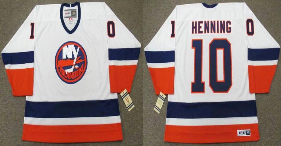 2019 Men New York Islanders 10 Henning white CCM NHL jersey